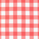 Carolina Gingham 1 inch Coral Check Plaid Fabric by the yard