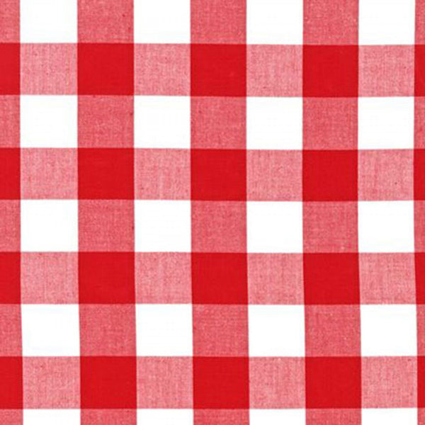 Carolina Gingham 1 inch Red Check Plaid Fabric by the yard