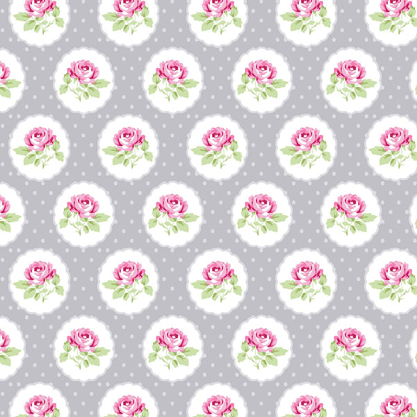 Dotted Rose by Tanya Whelan Floral Roses Fabric by the yard