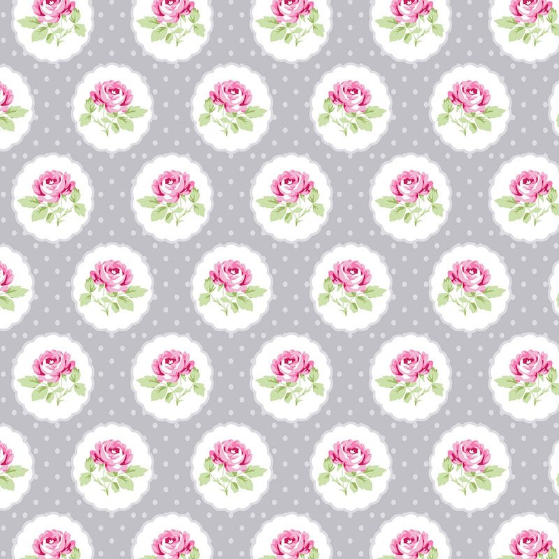 Dotted Rose by Tanya Whelan Floral Roses Fabric by the yard