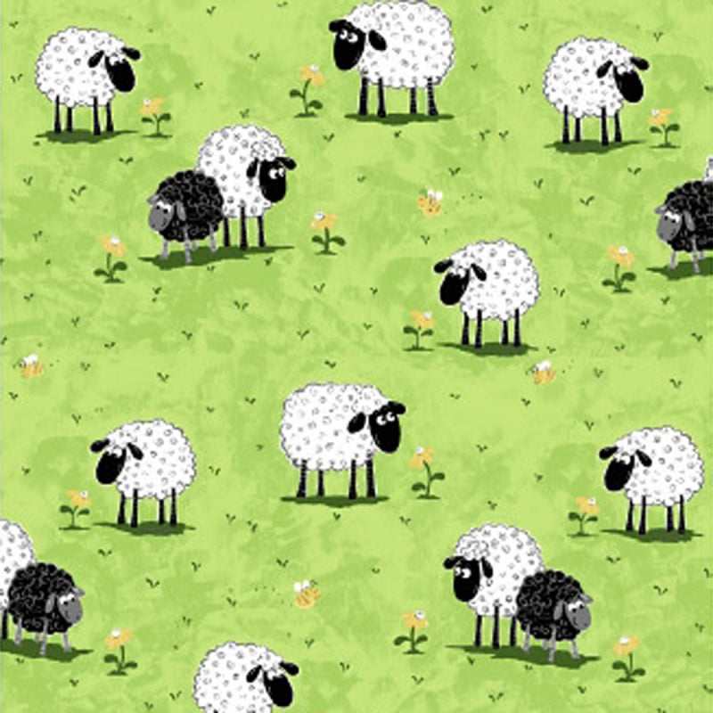 Lewe Sheep Medow Lamb Fabric by the yard