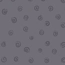 Squiggle Swirl on Gray Fabric by the yard