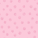 Mono Swirl Pink Fabric by the yard