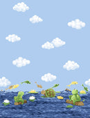 Paul & Sheldon Border Frogs Fabric by the yard