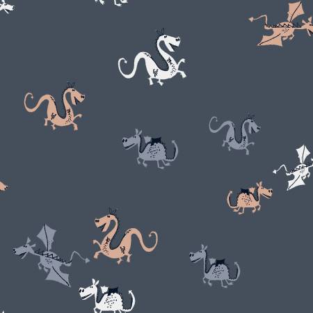 Gunmetal Dragons Fabric by the yard