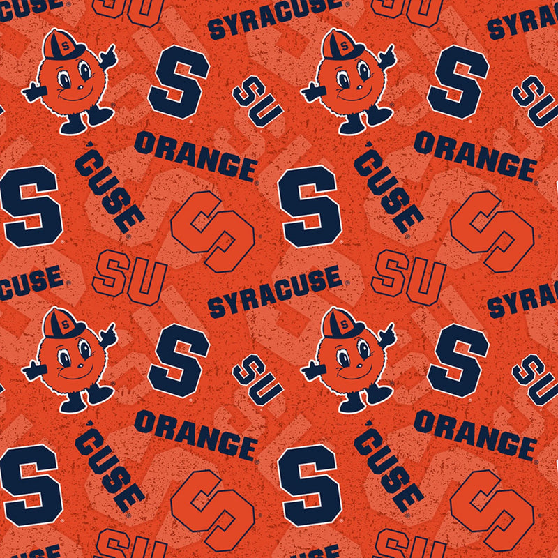 NCAA-Syracuse Orange Tone on Tone Cotton Fabric by the yard