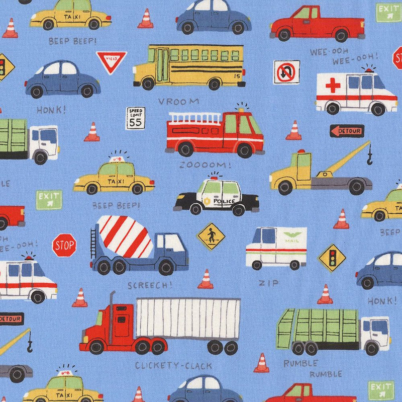 Keep on Truck'n Cars Fabric by the yard