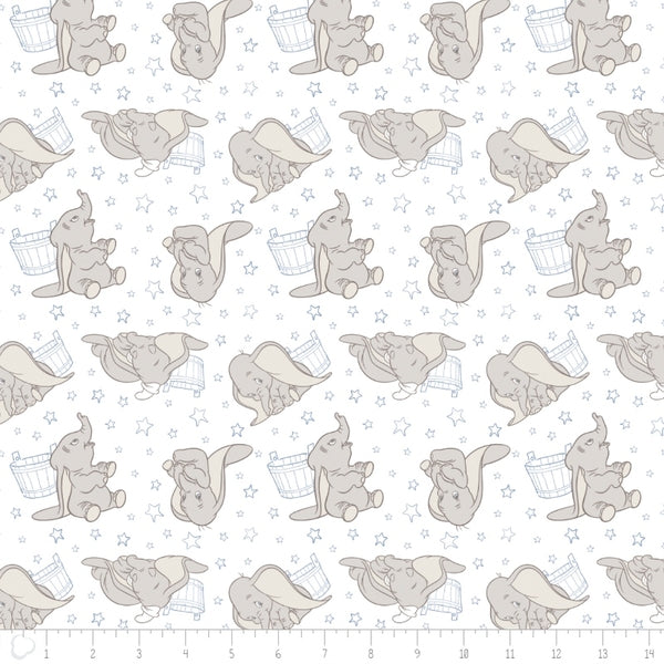 Disney Dumbo Elephant Stars Fabric by the yard