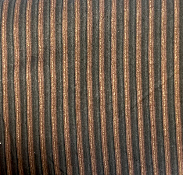 Brown Stripes Glitter Geometric Fabric by the yard