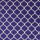 Mini Purple Quatrefoil Lattice Geometric Fabric by the yard