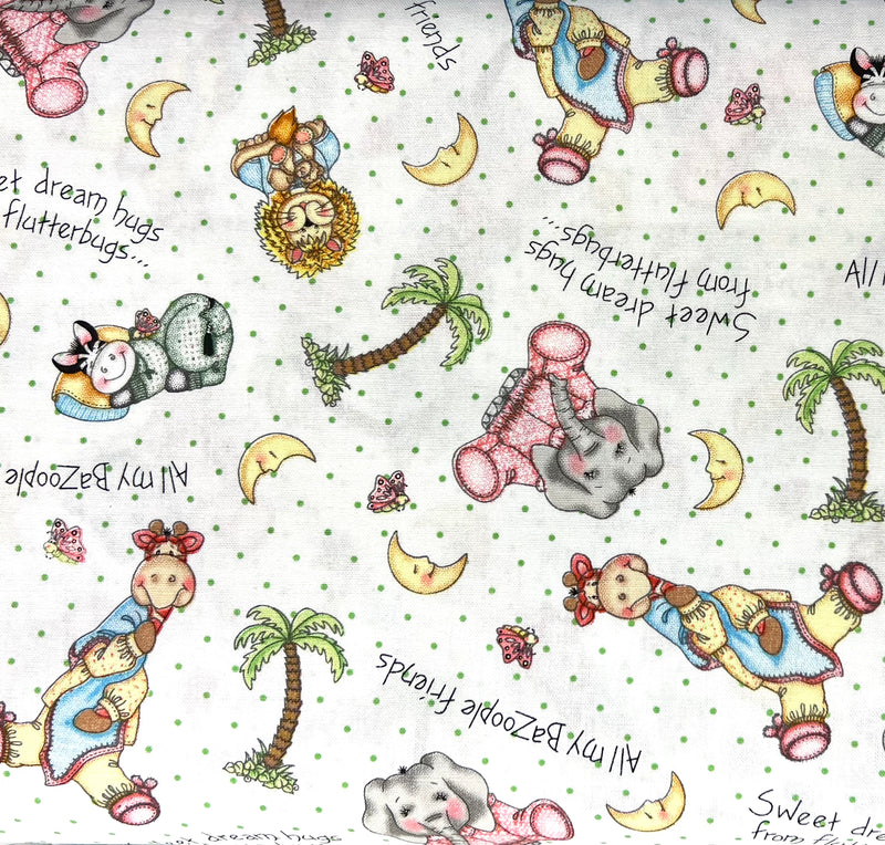 Sweet Dreams Animal Toss Jungle Safari Fabric by the yard