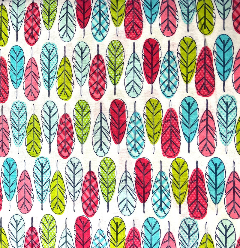 Woodland Feathers Multi Fabric by the yard