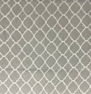 Gray Mini Quatrefoil Lattice Geometric Fabric by the yard