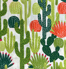 Cactus Floral Flowers Fabric by the yard