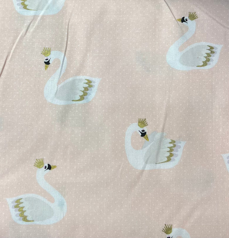 Swan Birds Fabric by the yard