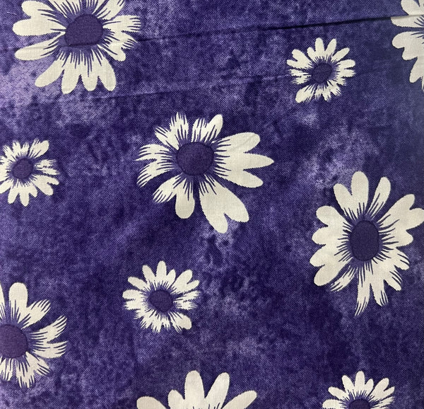 Purple Floral Daisy ABS Flower Amethyst Fabric by the yard