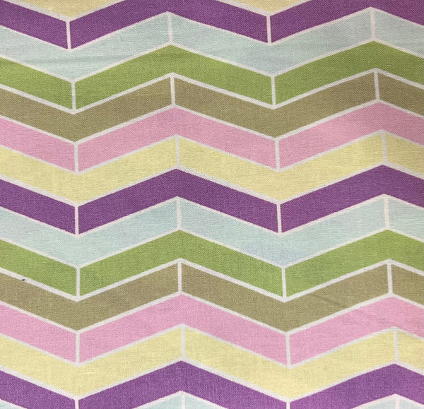 Multi Chevron Rick Rack Zig Zag Geometric Fabric by the yard